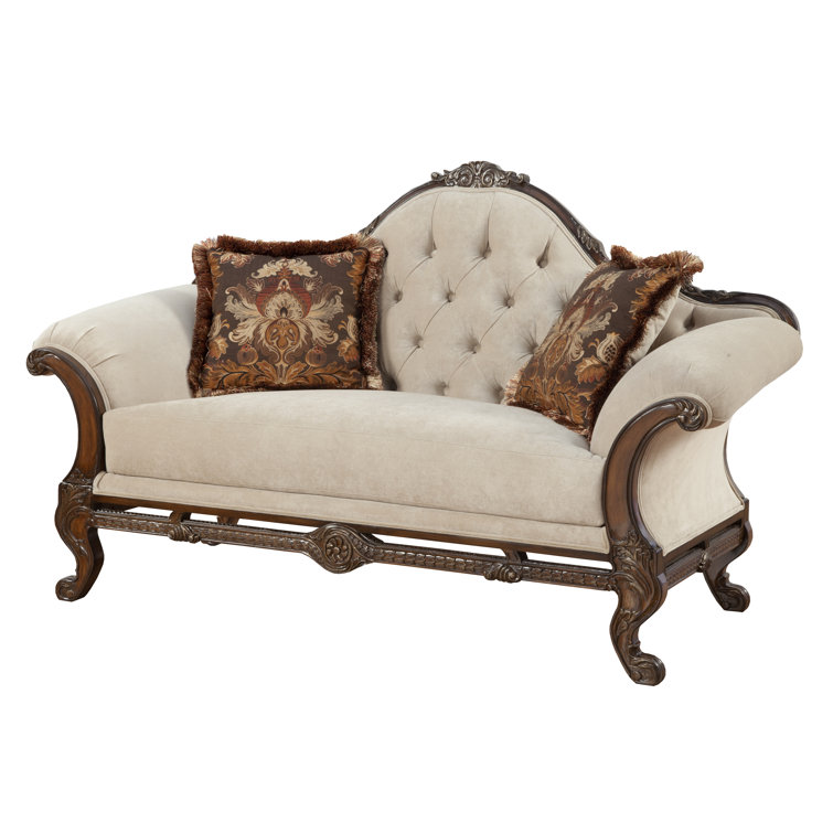 Italia Rosella 72" Chenille Rolled Arm Loveseat Perigold